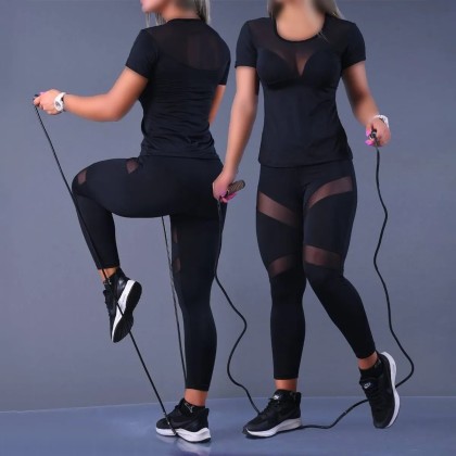 ست تیشرت و لگ ورزشی زنانه 66410