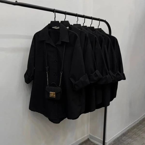 شومیز بیسیک مشکی زنانه 72506