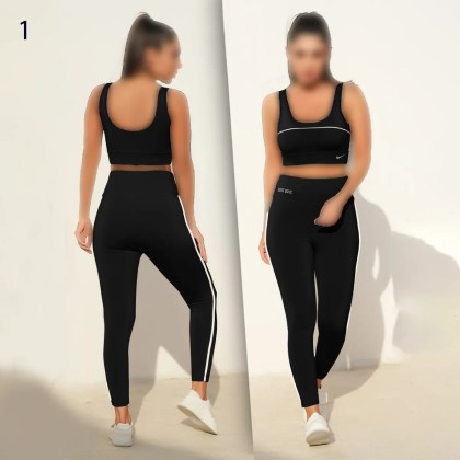 ست نیم تنه کاپ دار شلوار ورزشی زنانه 540