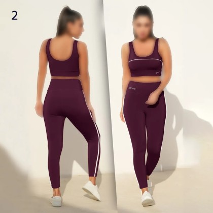 ست نیم تنه کاپ دار شلوار ورزشی زنانه 540
