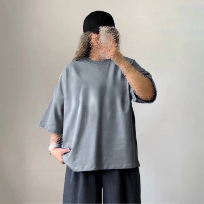 تیشرت باکسی پنبه زنانه 46235