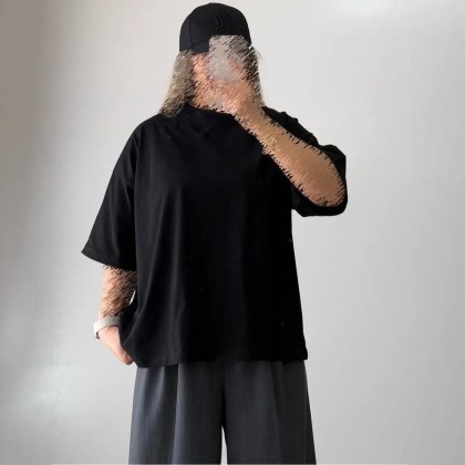 تیشرت باکسی پنبه زنانه 46235