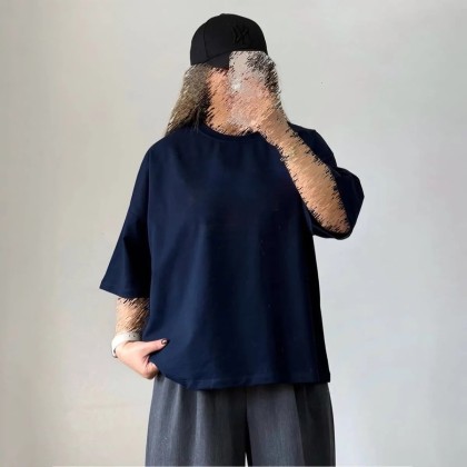 تیشرت باکسی پنبه زنانه 46235