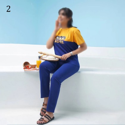 تیشرت شلوار راسته مینیمال زنانه 21102