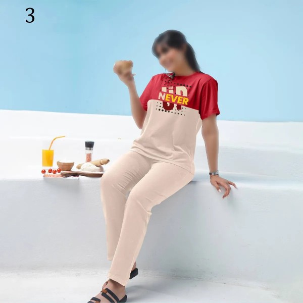تیشرت شلوار راسته مینیمال زنانه 21102