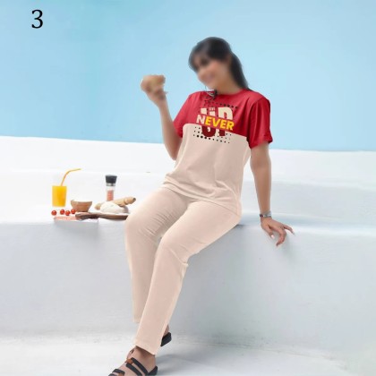تیشرت شلوار راسته مینیمال زنانه 21102