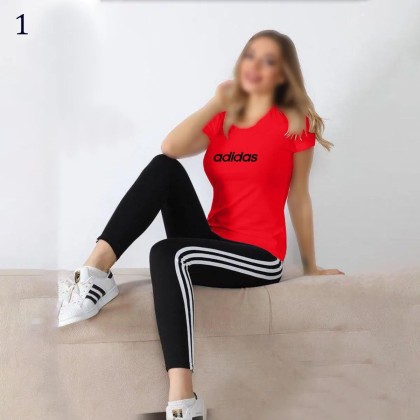 ست دوتیکه تیشرت شلوار زنانه 2203