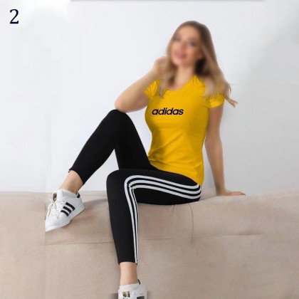 ست دوتیکه تیشرت شلوار زنانه 2203