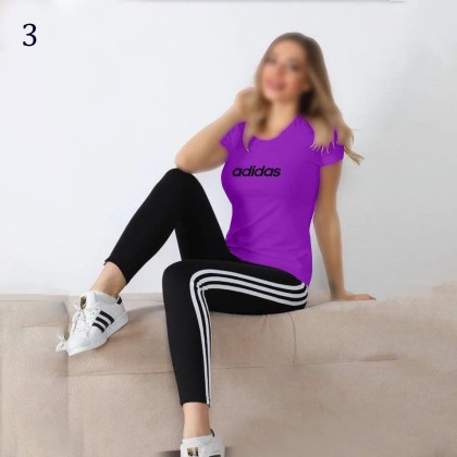ست دوتیکه تیشرت شلوار زنانه 2203