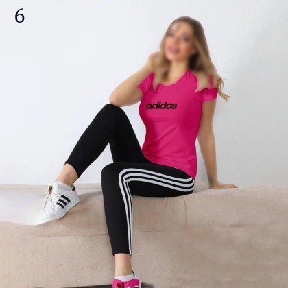 ست دوتیکه تیشرت شلوار زنانه 2203