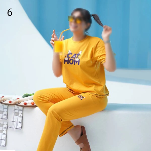 تیشرت شلوار راسته مینیمال زنانه 67410