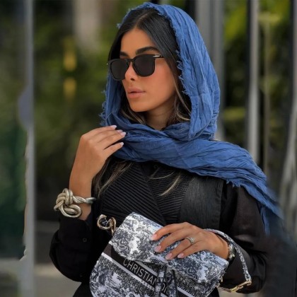 شال چروک دور ریش خنک زنانه 49436