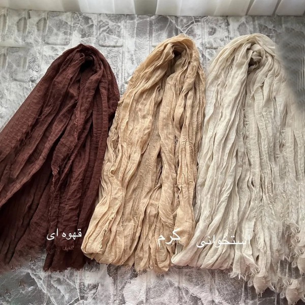 شال چروک دور ریش خنک زنانه 49436