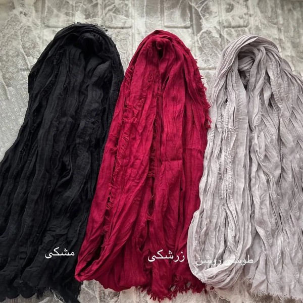 شال چروک دور ریش خنک زنانه 49436