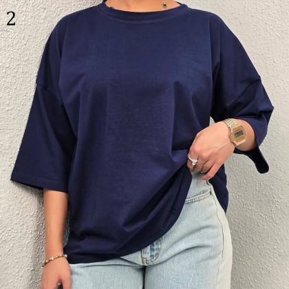 تیشرت باکسی ساده زنانه 88525