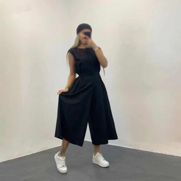 سرهمی شلواری لنین زنانه 95472