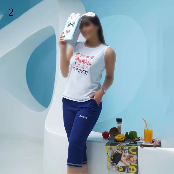 تاپ شلوارک راسته برمودا زنانه 74372