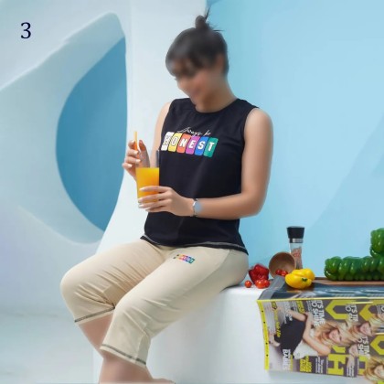 تاپ شلوارک راسته برمودا زنانه 74372