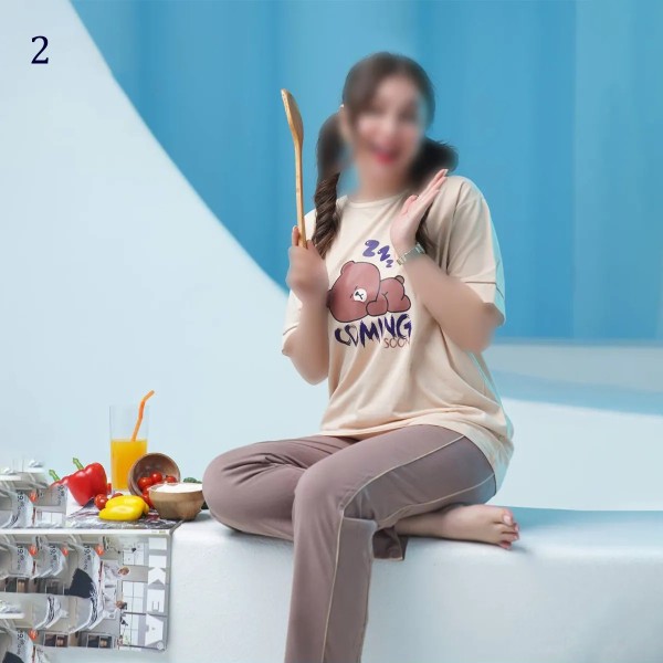 تیشرت شلوار راسته مینیمال زنانه 82014