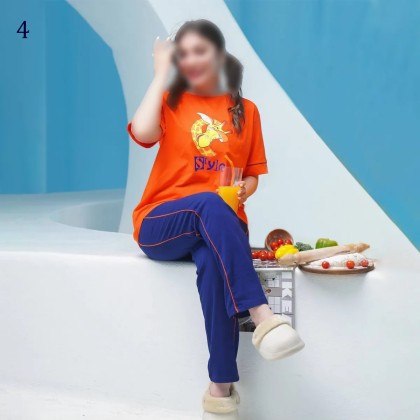 تیشرت شلوار راسته مینیمال زنانه 82014