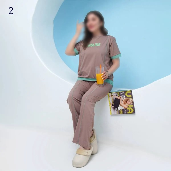 تیشرت شلوار راسته مینیمال زنانه 12344