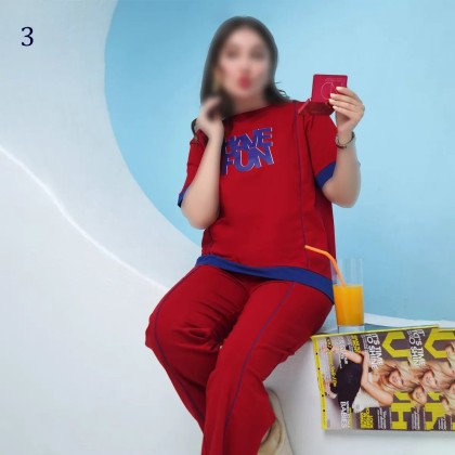 تیشرت شلوار راسته مینیمال زنانه 12344