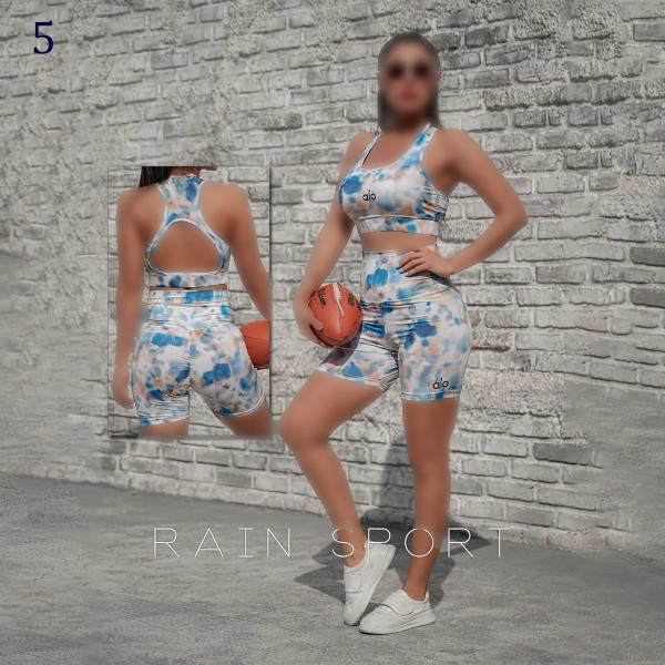 ست نیم تنه شورتک پشت کش دار  (کاپدار) زنانه 4141