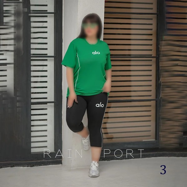 ست تیشرت شلوارک سایز بزرگ زنانه 4131