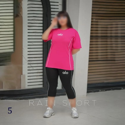 ست تیشرت شلوارک سایز بزرگ زنانه 4131