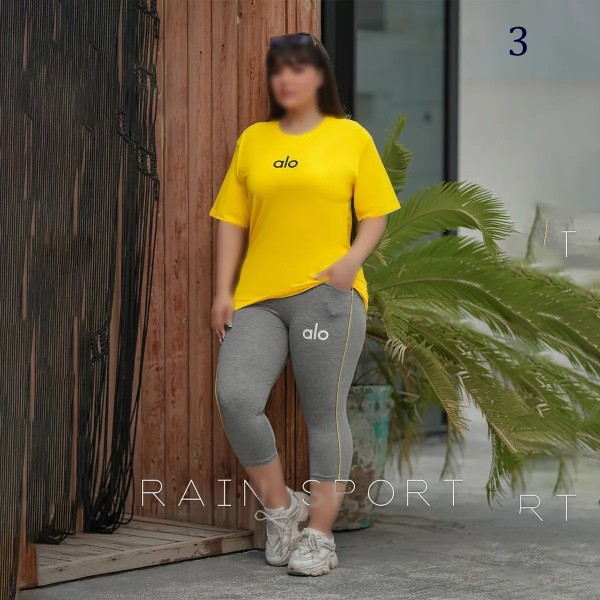 ست تیشرت شلوارک سایز بزرگ زنانه 4128