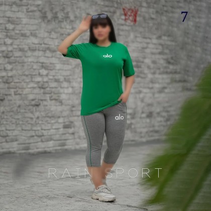 ست تیشرت شلوارک سایز بزرگ زنانه 4128