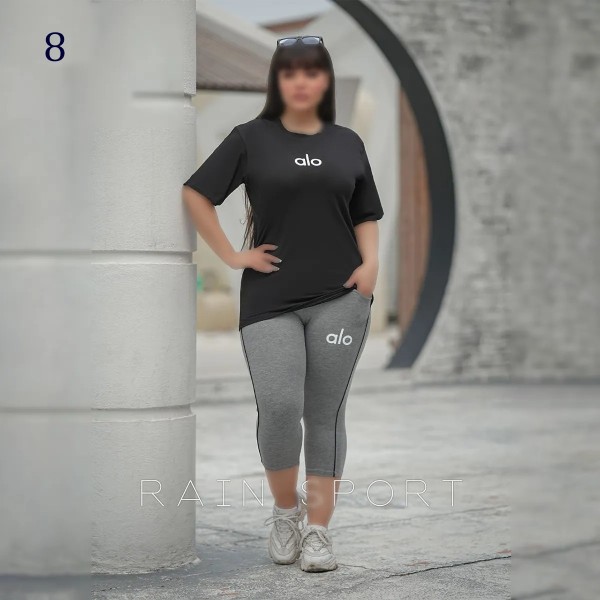 ست تیشرت شلوارک سایز بزرگ زنانه 4128