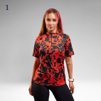 تیشرت نیم زیپ اسپرت زنانه 5066