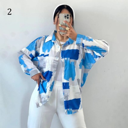 شومیز آبرنگی زنانه 13721