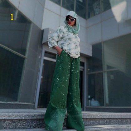 ست تیشرت شرت شلوار زنانه 44454