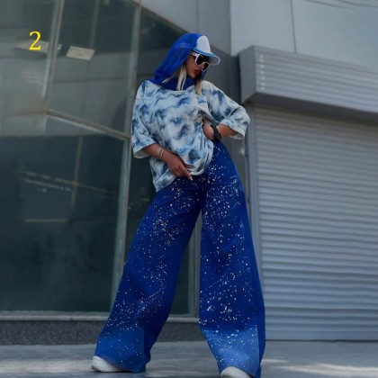 ست تیشرت شرت شلوار زنانه 44454