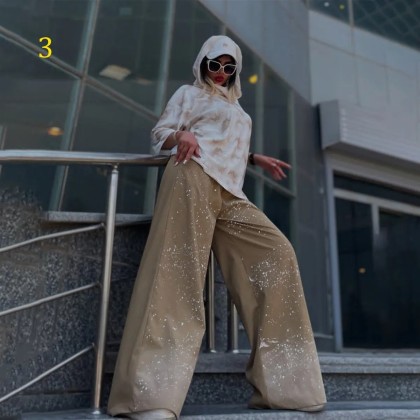 ست تیشرت شرت شلوار زنانه 44454
