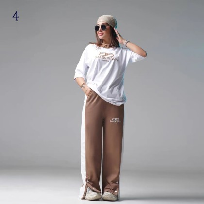 ست تیشرت و شلوار اسلش زنانه 91597