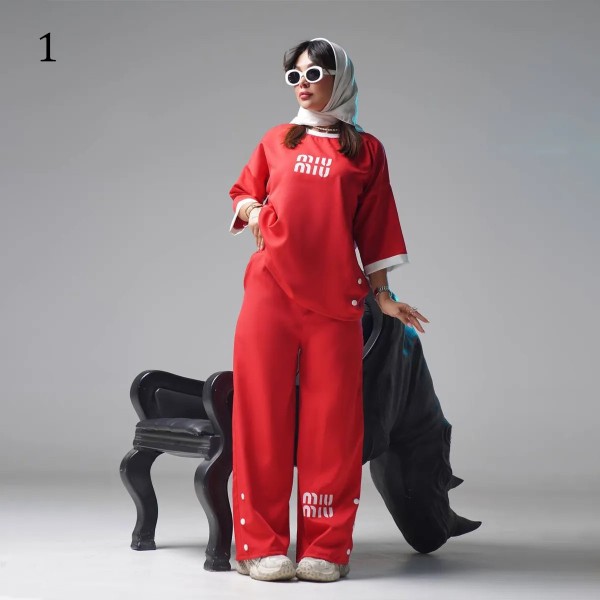 ست تیشرت و شلوار زنانه 59186