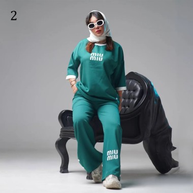 ست تیشرت و شلوار زنانه 59186 2