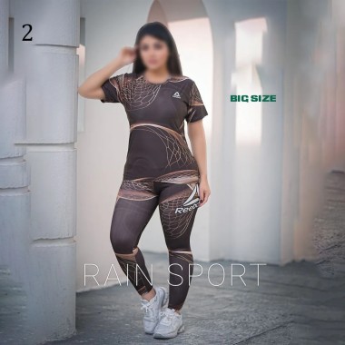 ست تیشرت شلوار سایز بزرگ زنانه 4054 2