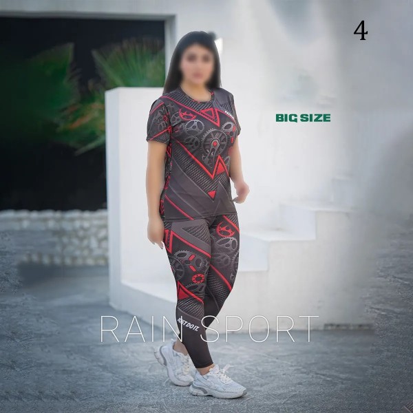ست تیشرت شلوار سایز بزرگ زنانه 4054