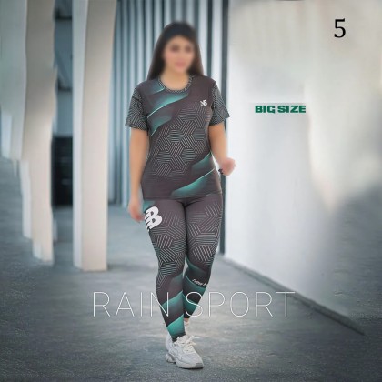 ست تیشرت شلوار سایز بزرگ زنانه 4054